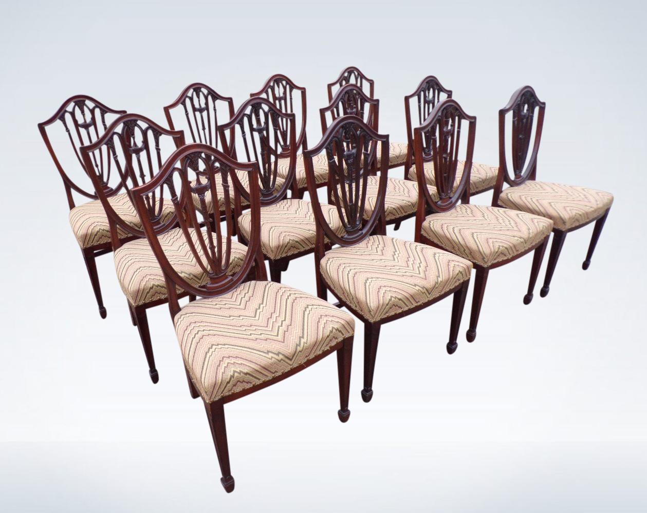 Set Of 12 Tubular Dining Room Chairs